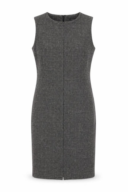 Mango Womens Grey Polyester Bodycon Size M Round Neck Zip