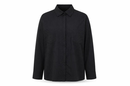 Womens UK Size 18 New Look Black Basic Button-Up