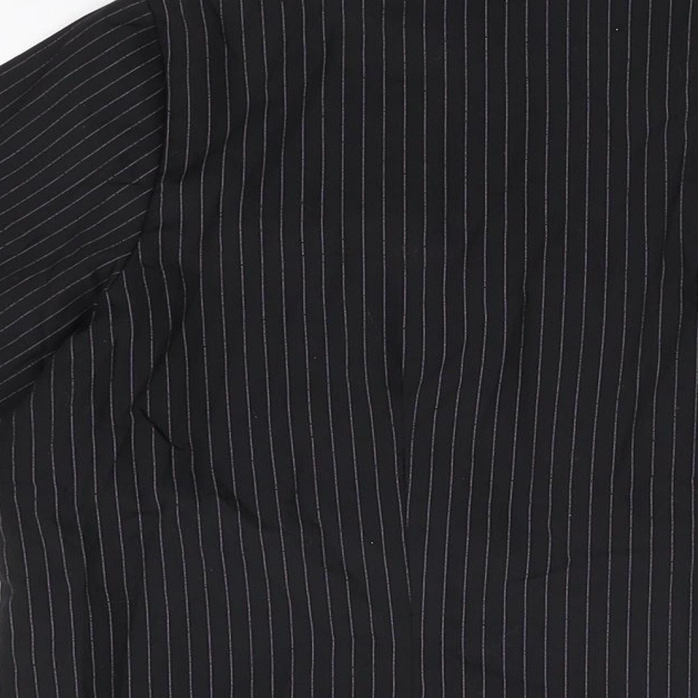 Womens UK Size 18 New Look Black Basic Button-Up