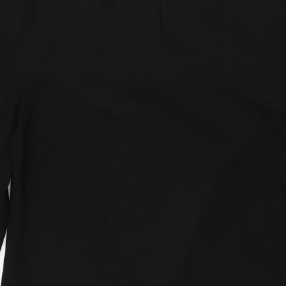Marks and Spencer Womens Black Polyester Shift Size 10 Round Neck Button