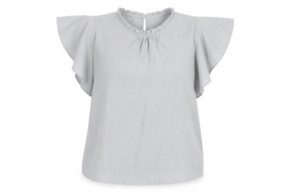Womens UK Size 8 Boohoo Grey Basic Blouse