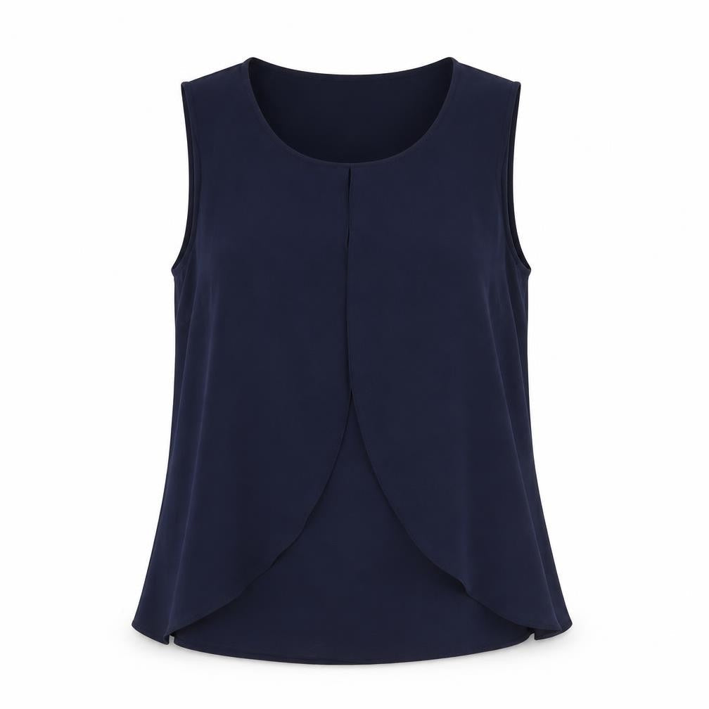 Womens UK Size 10 M&Co Blue Basic T-Shirt