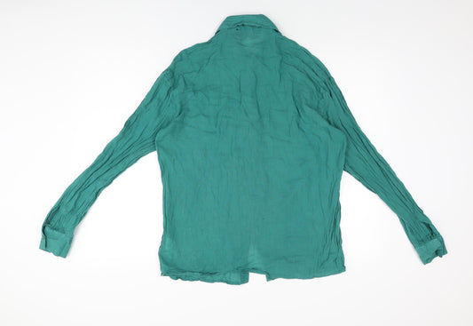 Womens UK Size 8 In the Style Green Basic Button-Up