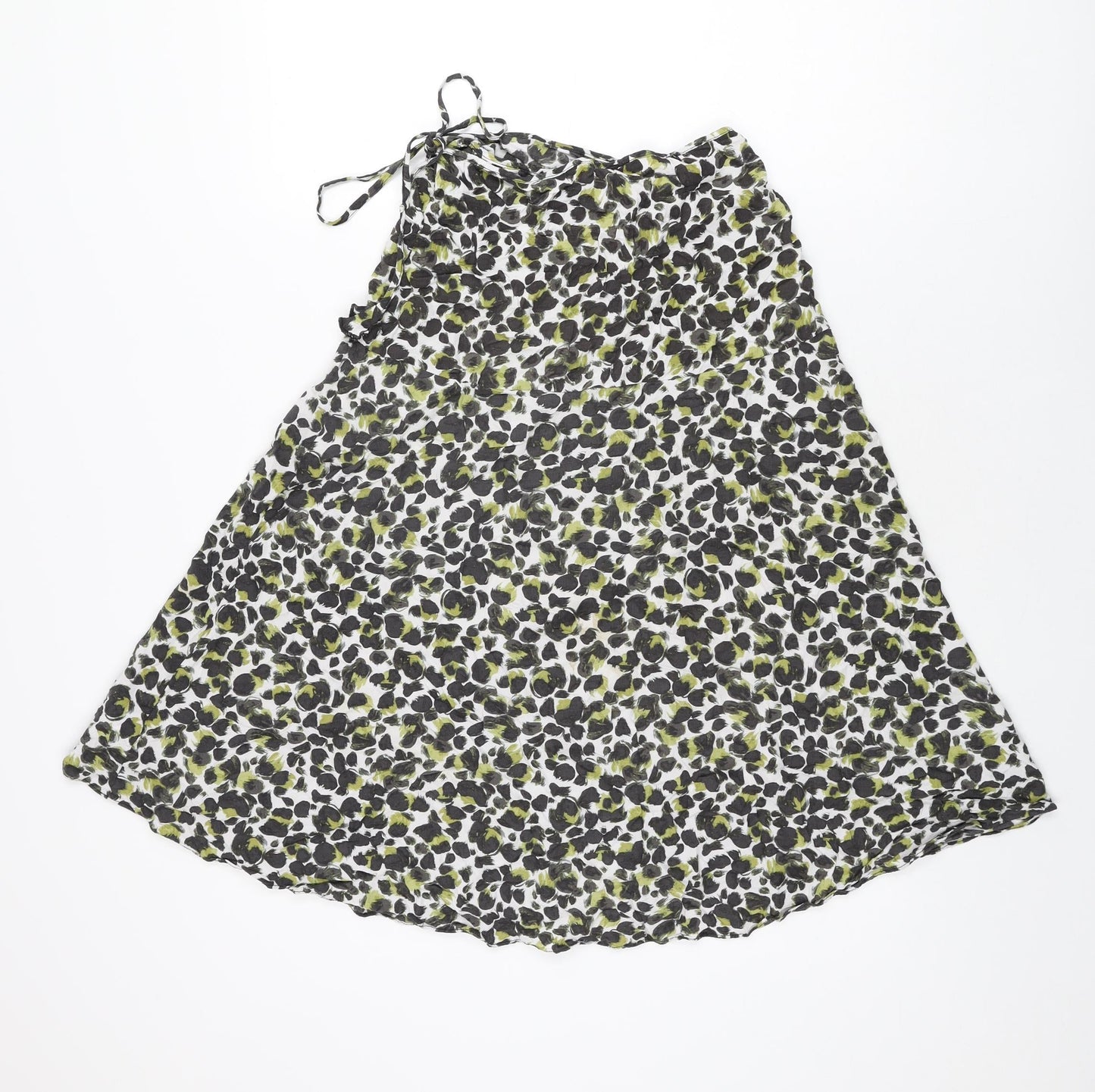 AND/OR Womens Multicoloured Geometric Viscose Swing Skirt Size 8 Tie