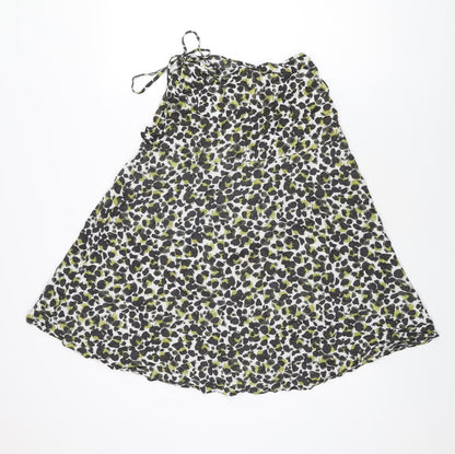 AND/OR Womens Multicoloured Geometric Viscose Swing Skirt Size 8 Tie