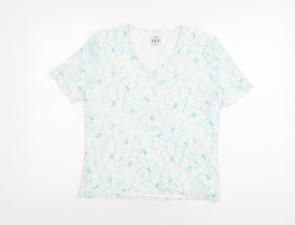 Womens UK Size 10 TIGI White Basic T-Shirt