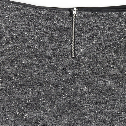 Oasis Womens Grey Polyester A-Line Skirt Size S Zip