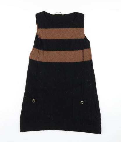 NEXT Womens Black Wool A-Line Size 10 Round Neck Pullover