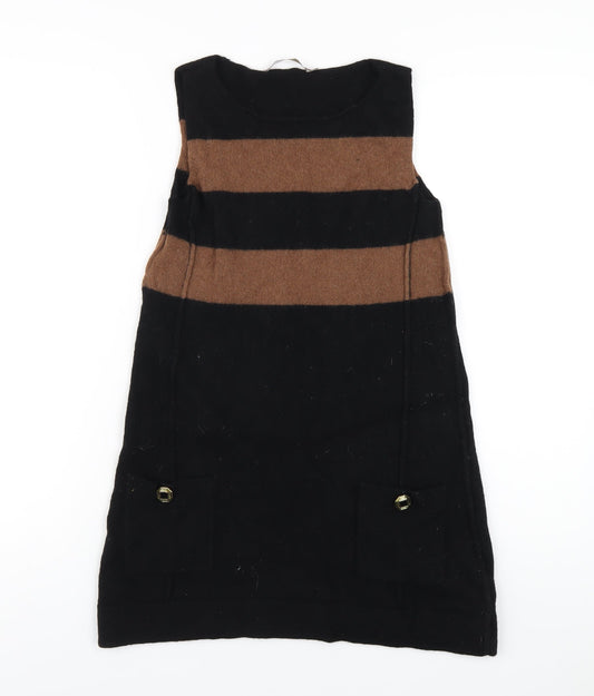 NEXT Womens Black Wool A-Line Size 10 Round Neck Pullover