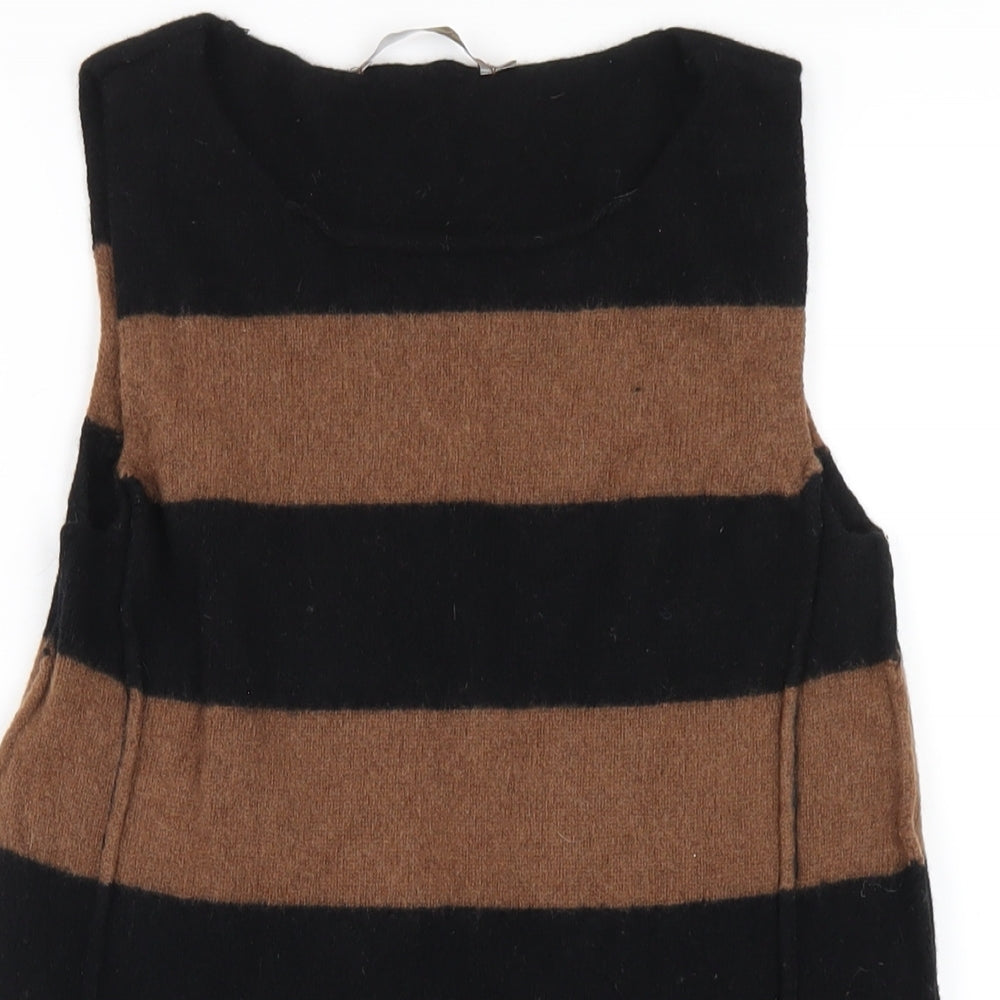 NEXT Womens Black Wool A-Line Size 10 Round Neck Pullover