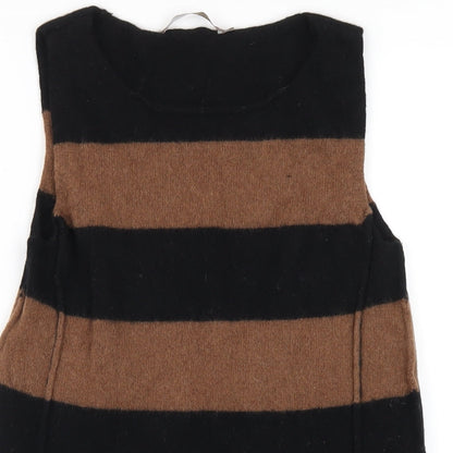 NEXT Womens Black Wool A-Line Size 10 Round Neck Pullover