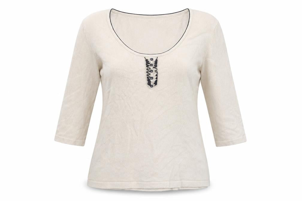 Womens UK Size 14 Alex & Co Beige Pullover Jumper