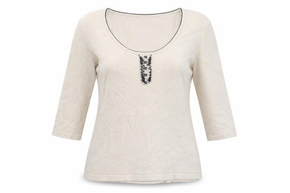 Womens UK Size 14 Alex & Co Beige Pullover Jumper