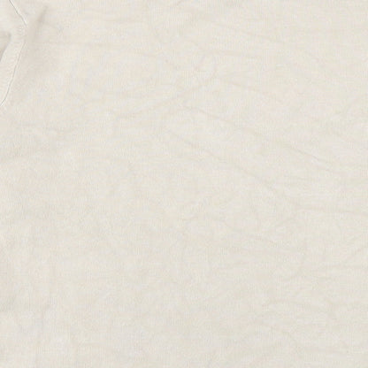 Alex & Co Womens Beige Scoop Neck Viscose Pullover Jumper Size 14