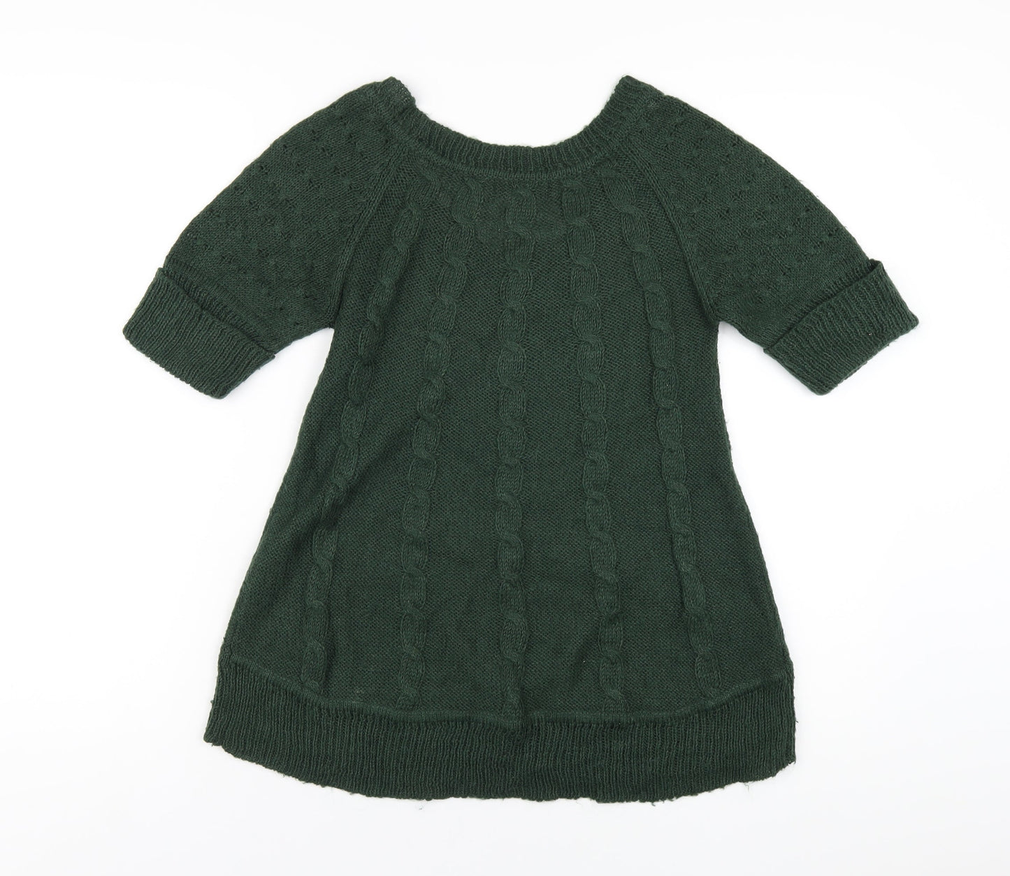 Womens UK Size S Mango Green Pullover Jumper