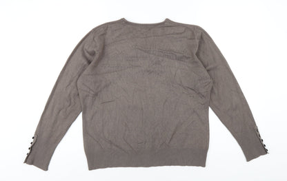 Womens UK Size XL Micha Brown Pullover Jumper