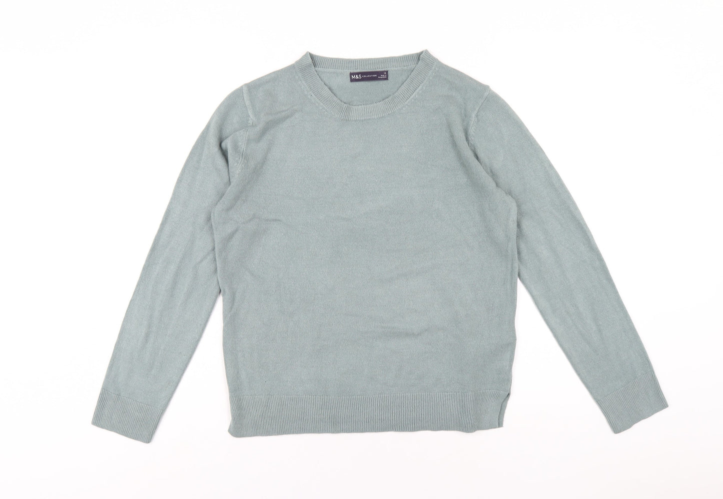 Womens UK Size 12 Marks and Spencer Green Pullover Jumper