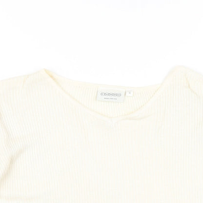 Womens UK Size XL Canda Ivory Basic T-Shirt