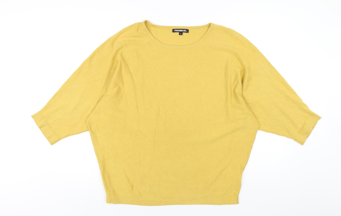 Womens UK Size M Paramour Yellow Pullover Jumper