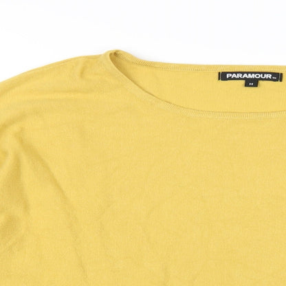 Womens UK Size M Paramour Yellow Pullover Jumper