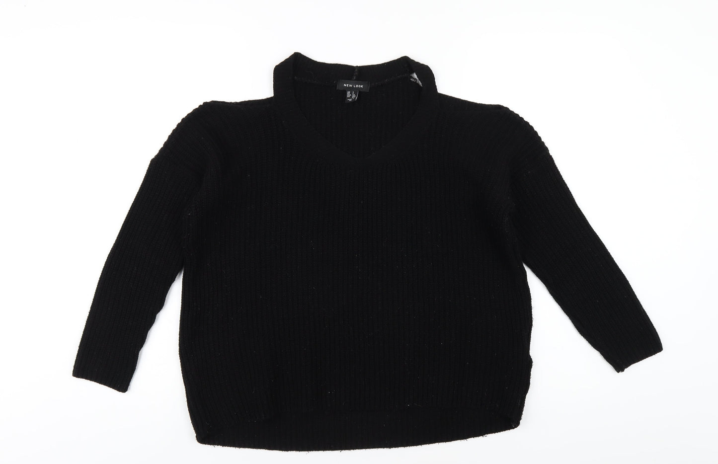 Womens UK Size S New Look Black Pullover Jumper