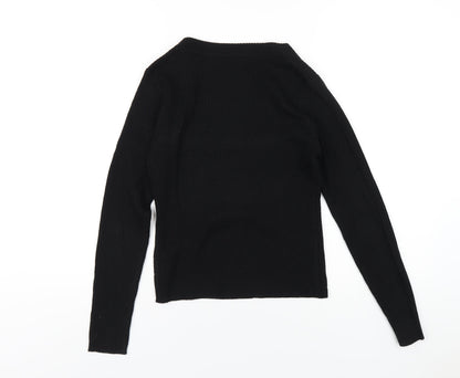 Womens UK Size S Brave Soul Black Pullover Jumper