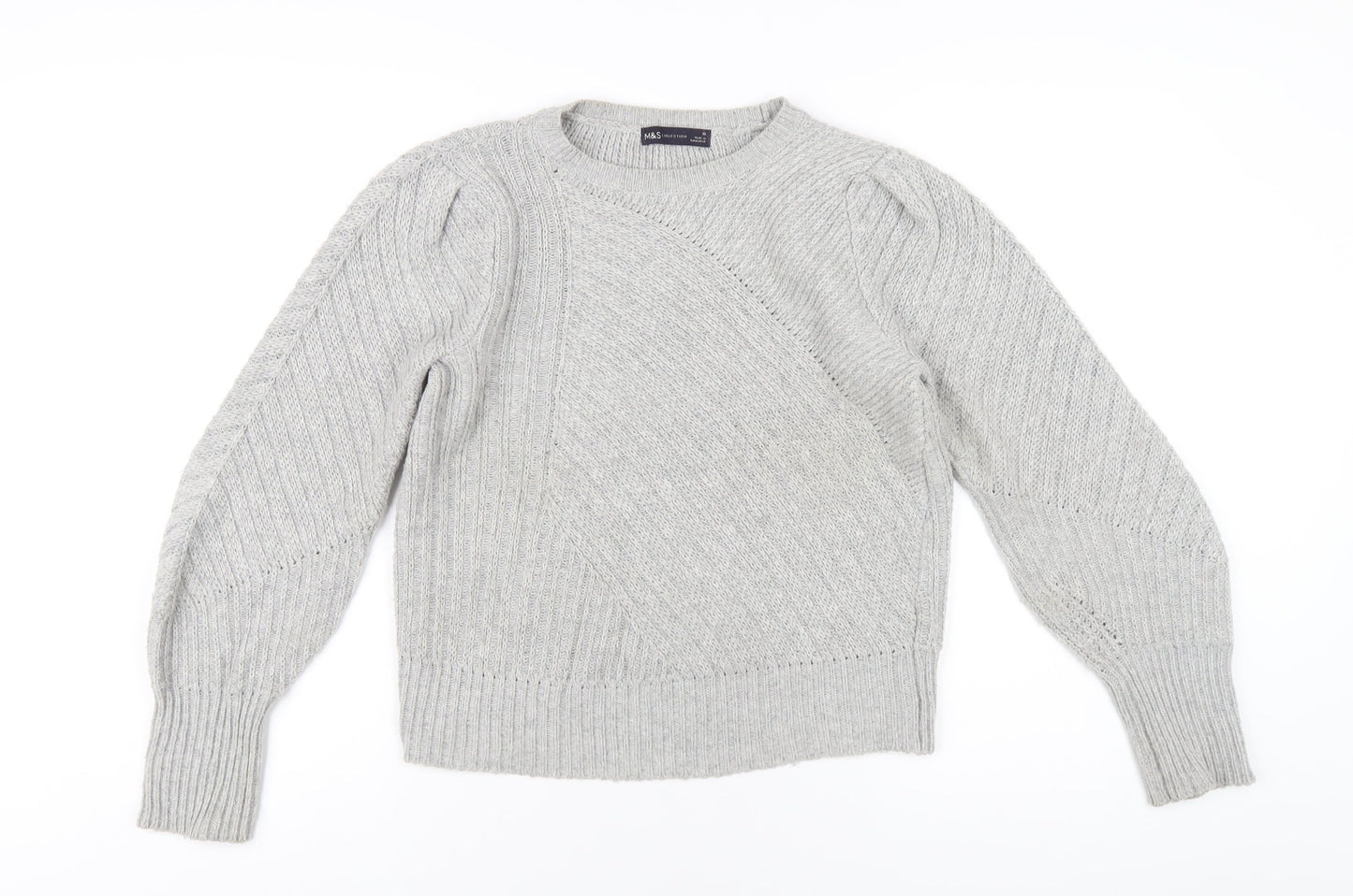 Womens UK Size 10 Marks and Spencer Grey Pullover Jumper