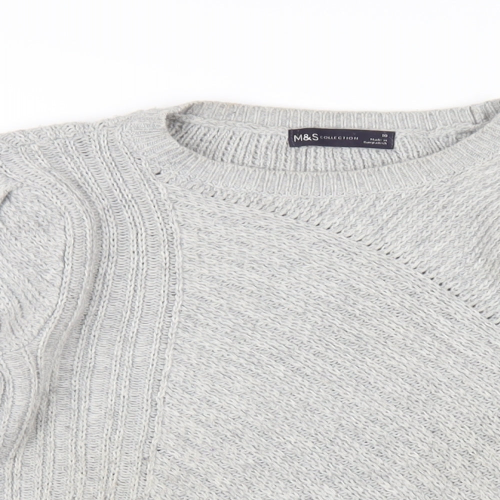 Womens UK Size 10 Marks and Spencer Grey Pullover Jumper