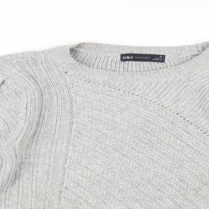 Womens UK Size 10 Marks and Spencer Grey Pullover Jumper
