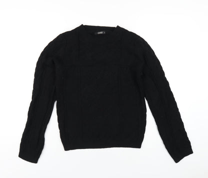 Womens UK Size S Quiz Black Pullover Jumper