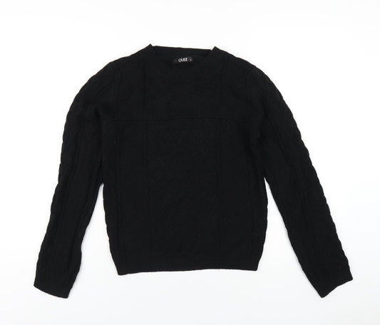 Womens UK Size S Quiz Black Pullover Jumper