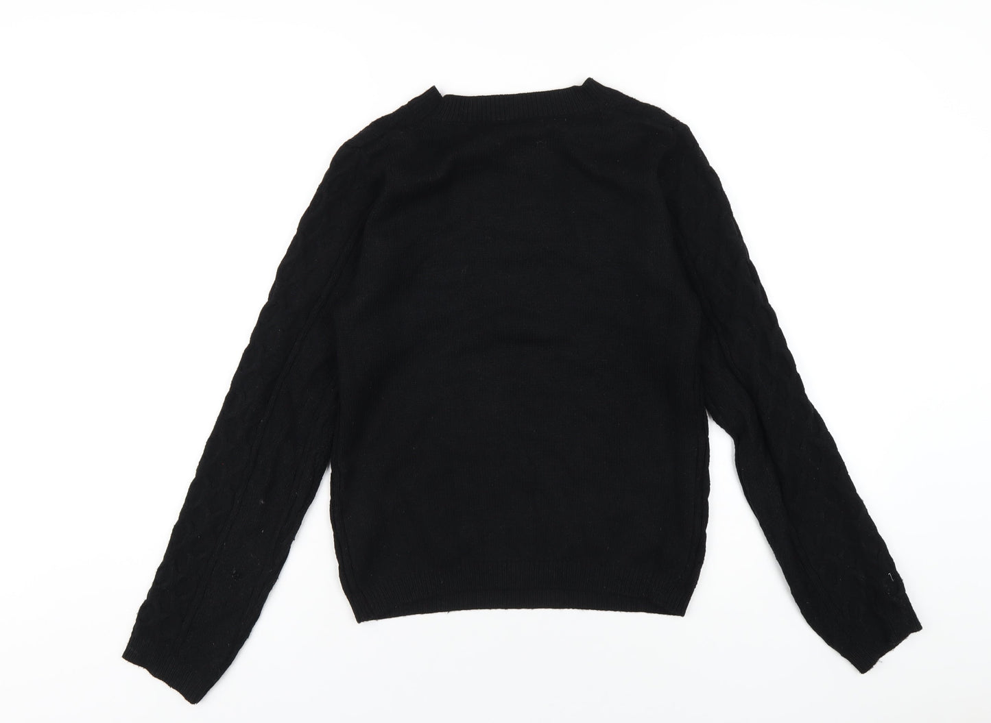 Womens UK Size S Quiz Black Pullover Jumper