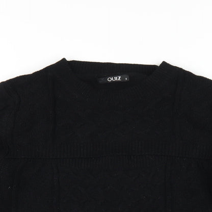 Womens UK Size S Quiz Black Pullover Jumper