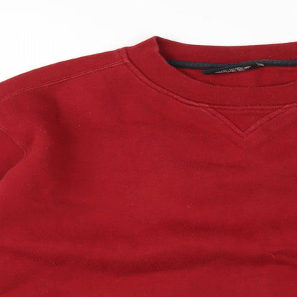 Mens UK Size M CS Active Red Pullover Sweatshirt