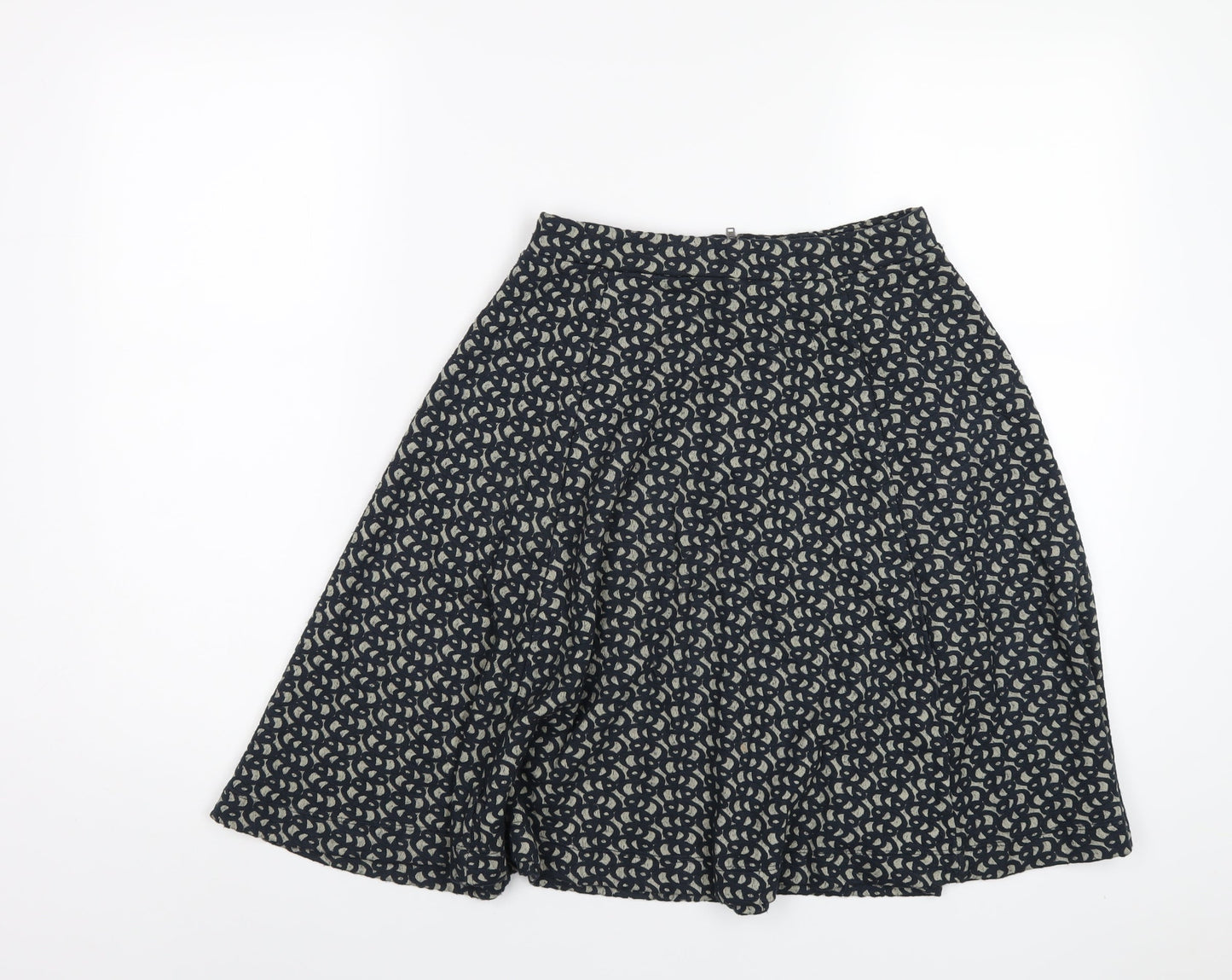 Great Plains Womens Blue Geometric Viscose A-Line Skirt Size 8 Zip