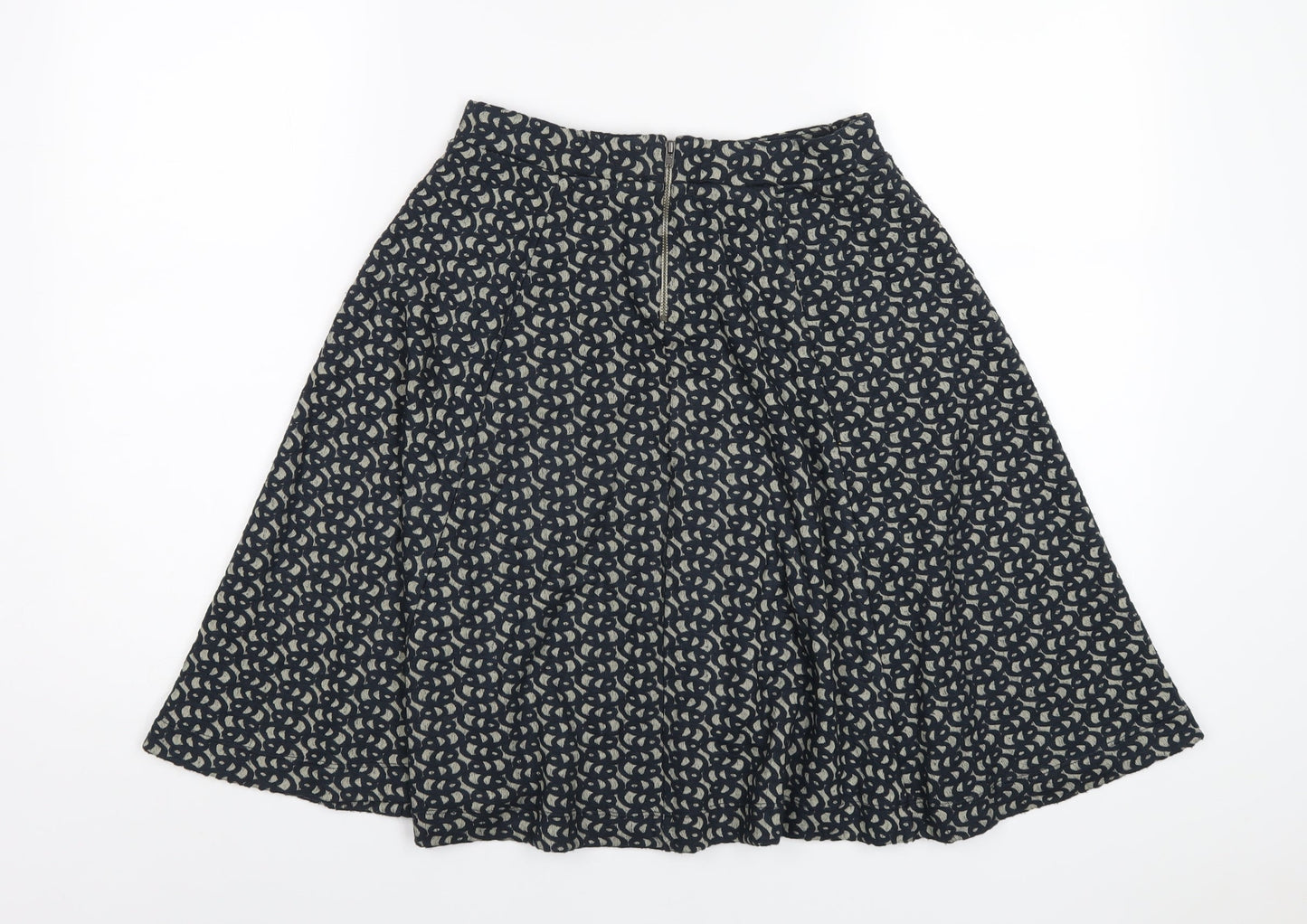 Great Plains Womens Blue Geometric Viscose A-Line Skirt Size 8 Zip