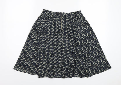 Great Plains Womens Blue Geometric Viscose A-Line Skirt Size 8 Zip