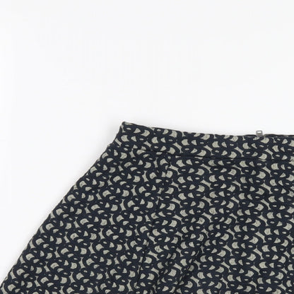 Great Plains Womens Blue Geometric Viscose A-Line Skirt Size 8 Zip