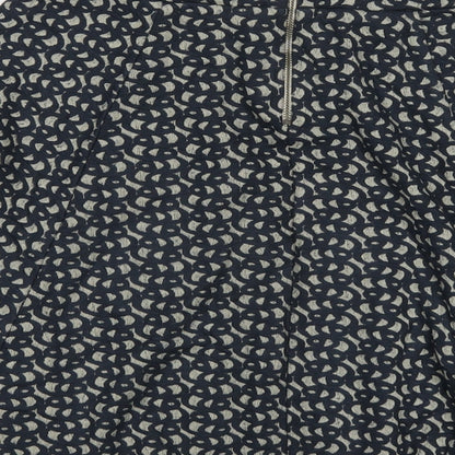 Great Plains Womens Blue Geometric Viscose A-Line Skirt Size 8 Zip