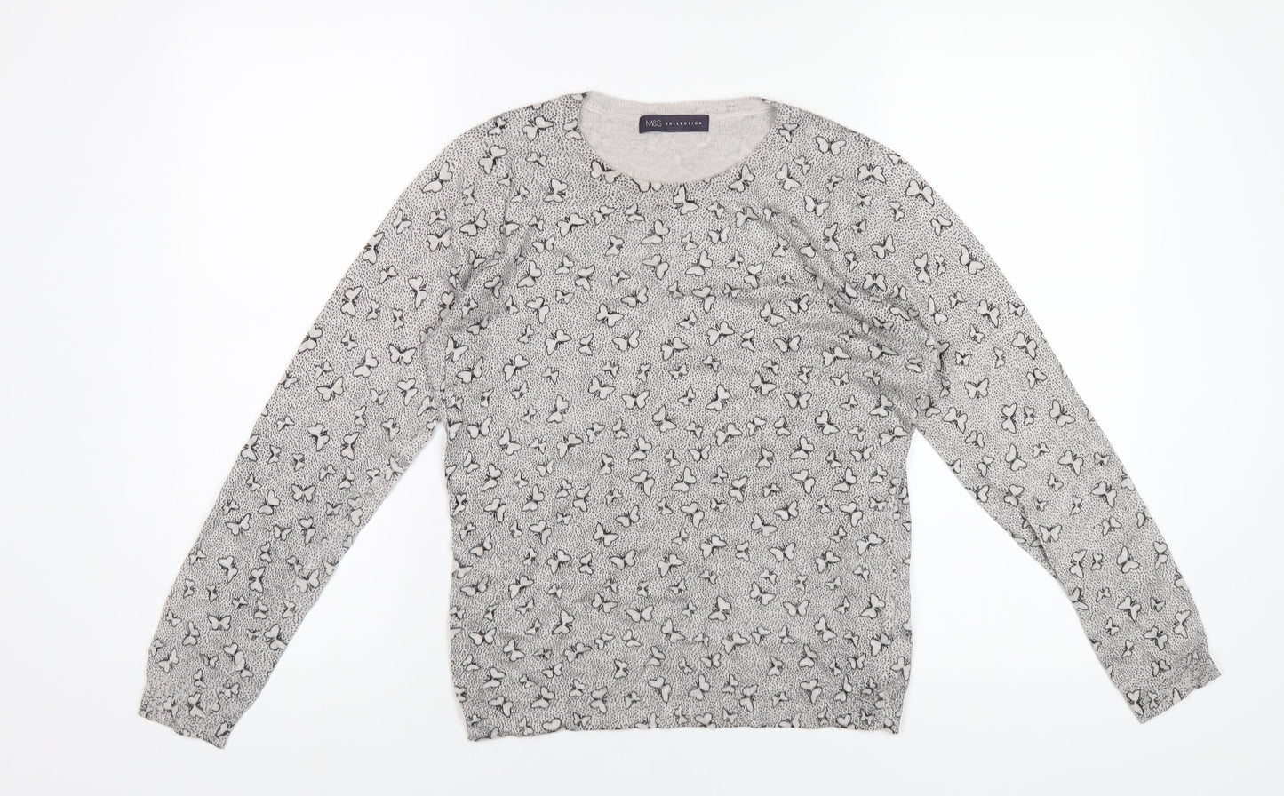 Womens UK Size 12 Marks and Spencer Grey Pullover Jumper