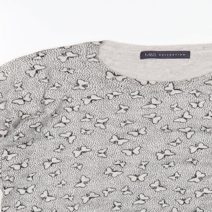 Womens UK Size 12 Marks and Spencer Grey Pullover Jumper