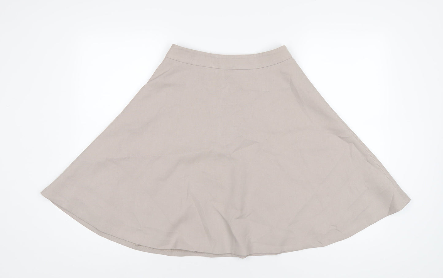 Phase Eight Womens Beige Polyester A-Line Skirt Size 8 Zip