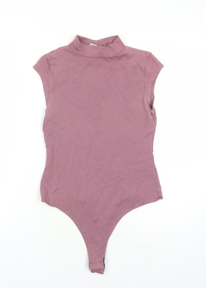 ASOS Womens Purple Cotton Playsuit One-Piece Size 10 Snap