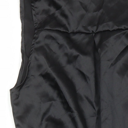 Boohoo Womens Black Polyester Playsuit One-Piece Size 4 L3 in Pullover