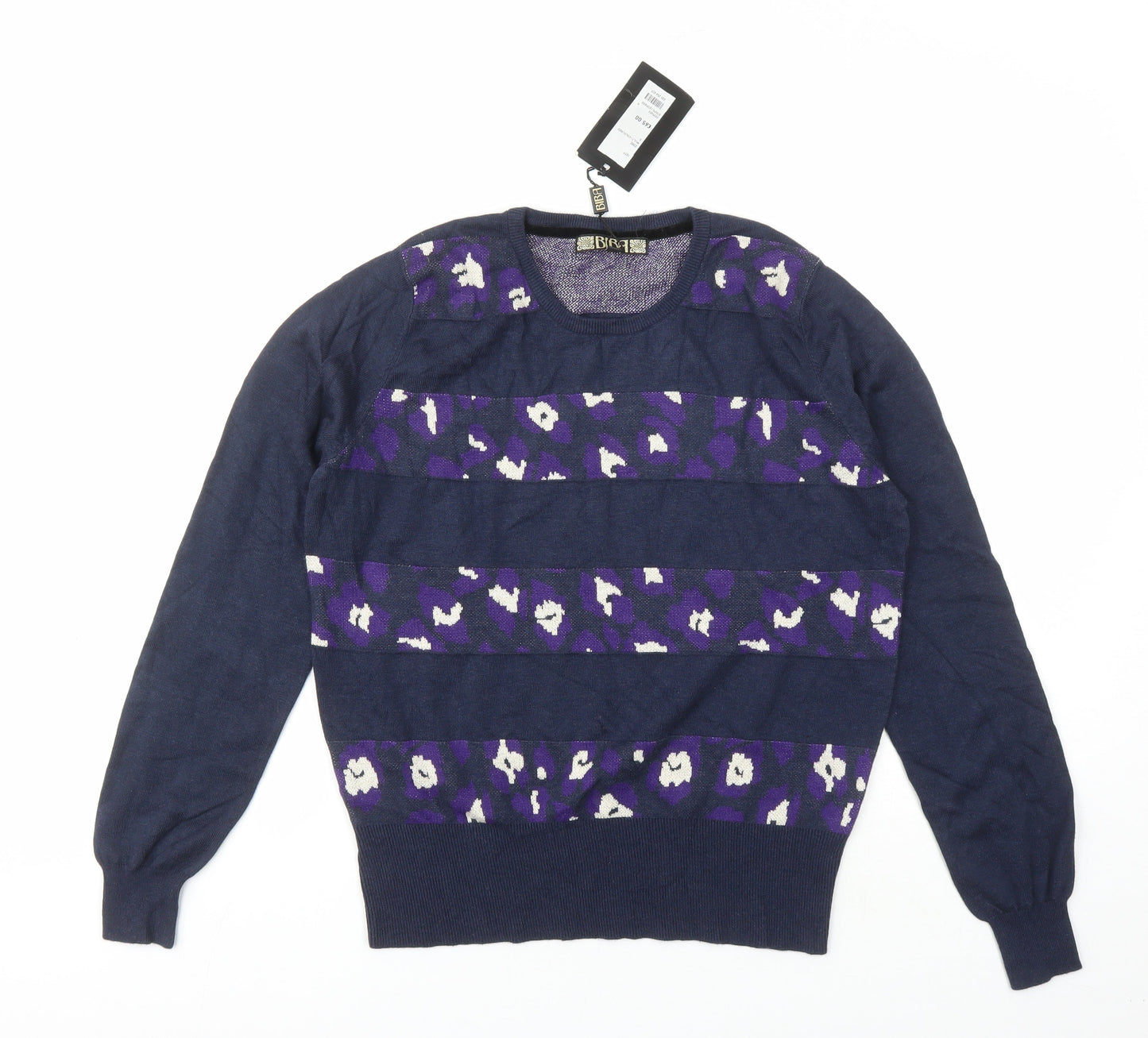 Womens UK Size S BiBA Blue Pullover Jumper