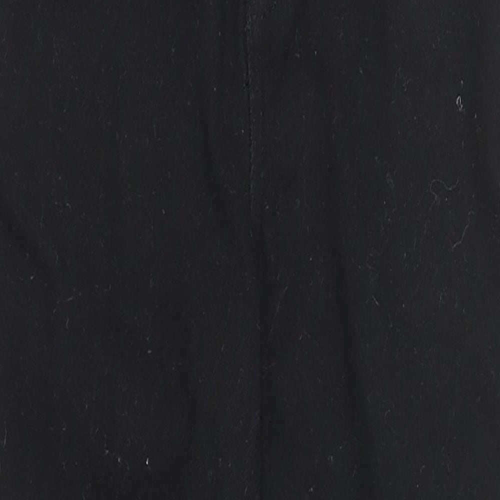 New Look Womens Black Cotton Skinny Jeans Size 6 L27 in Regular Zip - Pockets Short Leg