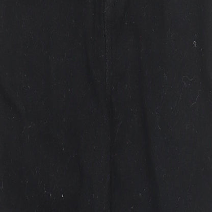 New Look Womens Black Cotton Skinny Jeans Size 6 L27 in Regular Zip - Pockets Short Leg