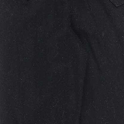 New Look Womens Black Cotton Skinny Jeans Size 6 L27 in Regular Zip - Pockets Short Leg