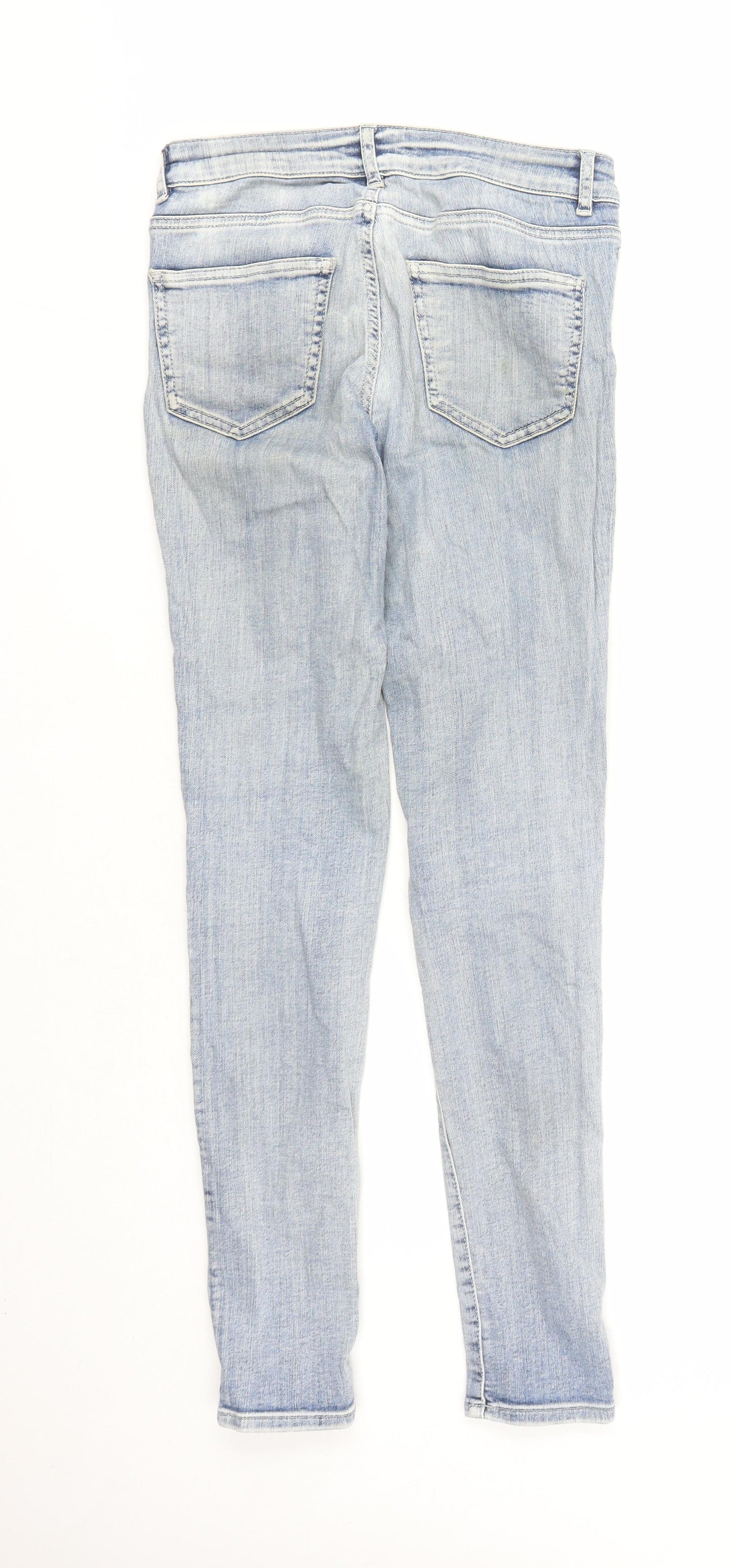 Womens UK Size 10 Waredenim Regular Fit Skinny Blue Jeans