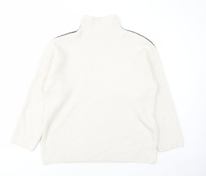 Womens UK Size L marks and Beige Pullover Jumper
